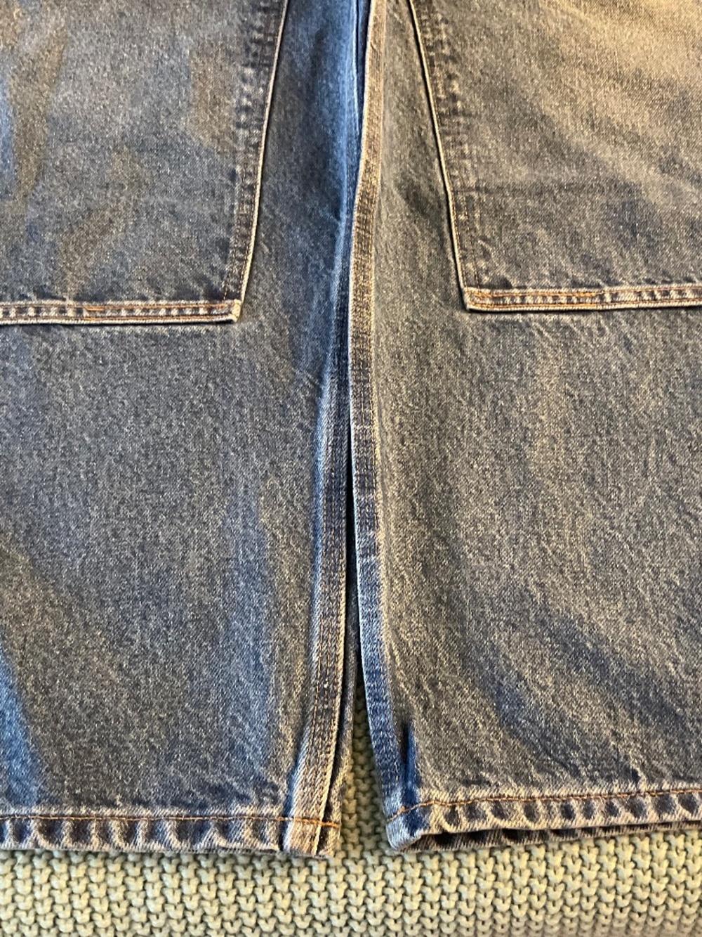 Vintage Carhartt-Double Front Denim Logger Jeans- B73-DST Dark Stone- (46x30) - Picture 3 of 16